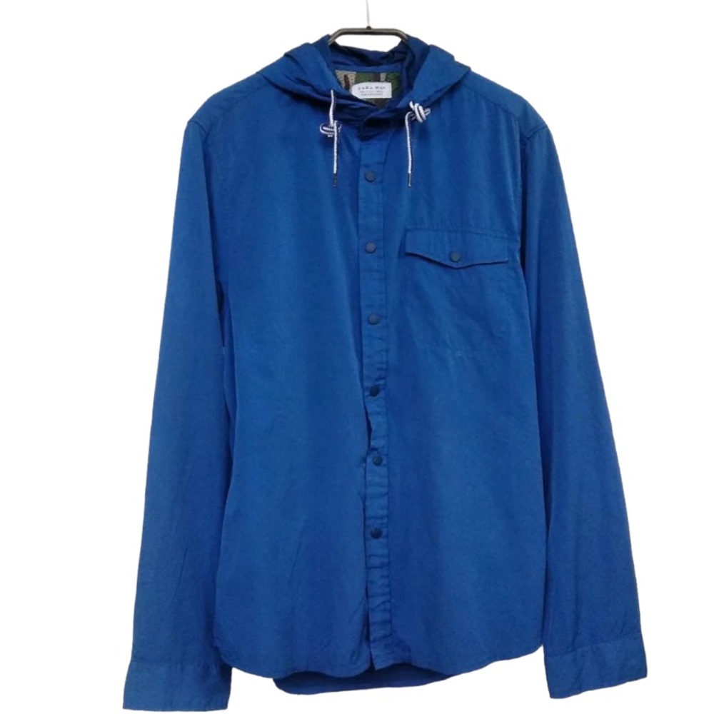Men’s Zara Blue Windbreaker Waterproof Jacket
